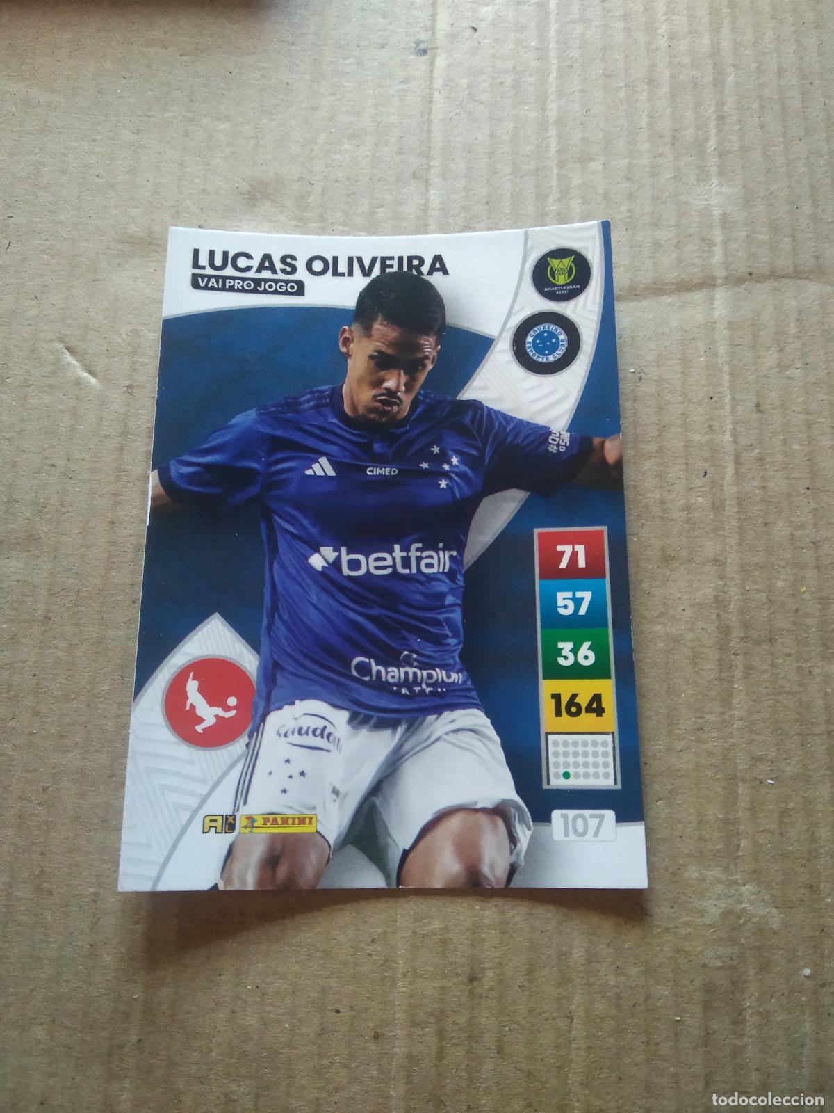 Cromos de F&uacute;tbol: 107 LUCAS OLIVEIRA CRUZEIRO CROMO FUTBOL PANINI ADRENALYN LIGA BRASIL 2023 BRASILEIRAO