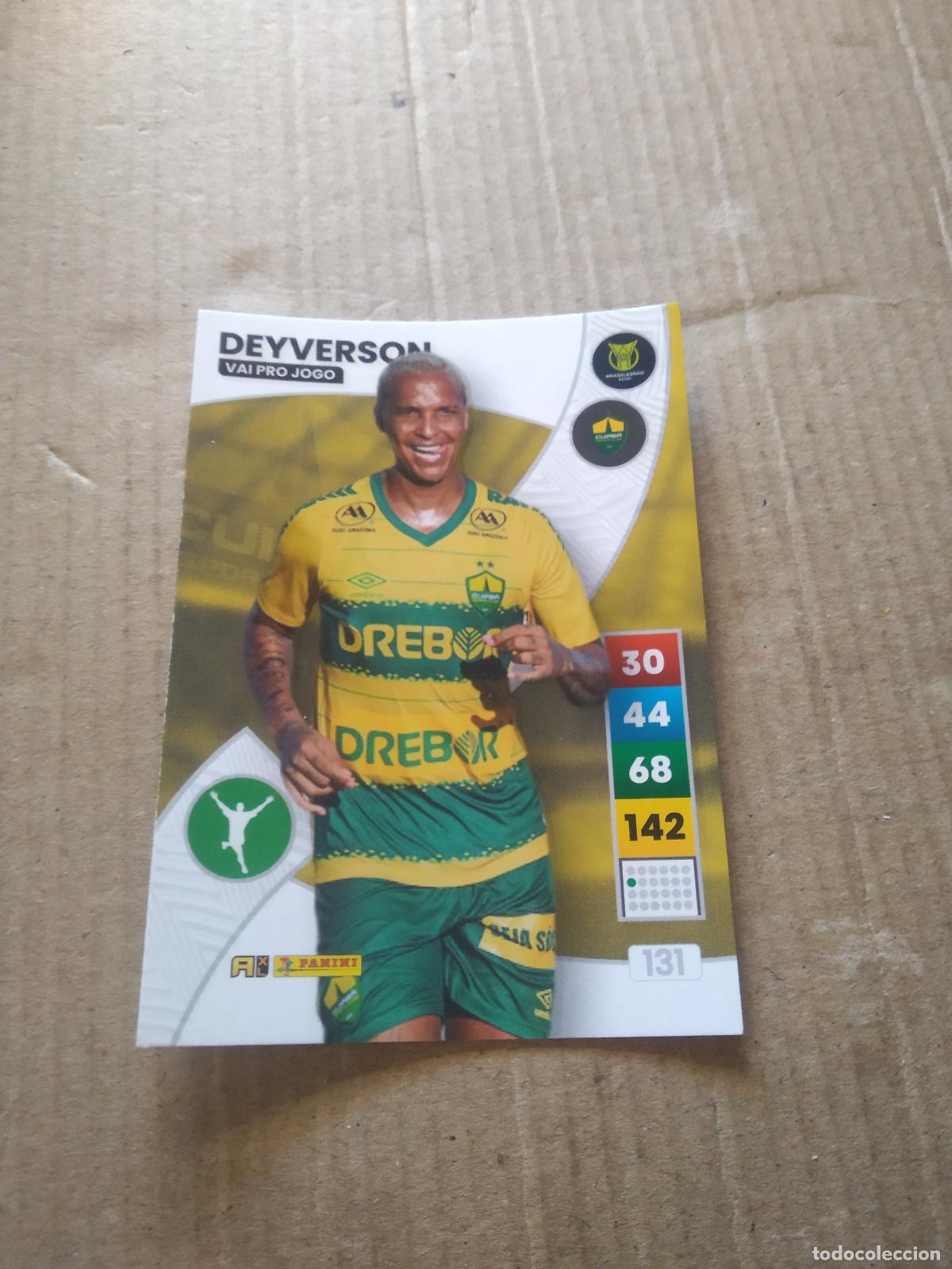 Cromos de F&uacute;tbol: 131 DEYVERSON CUIABA CROMO FUTBOL PANINI ADRENALYN LIGA BRASIL 2023 BRASILEIRAO