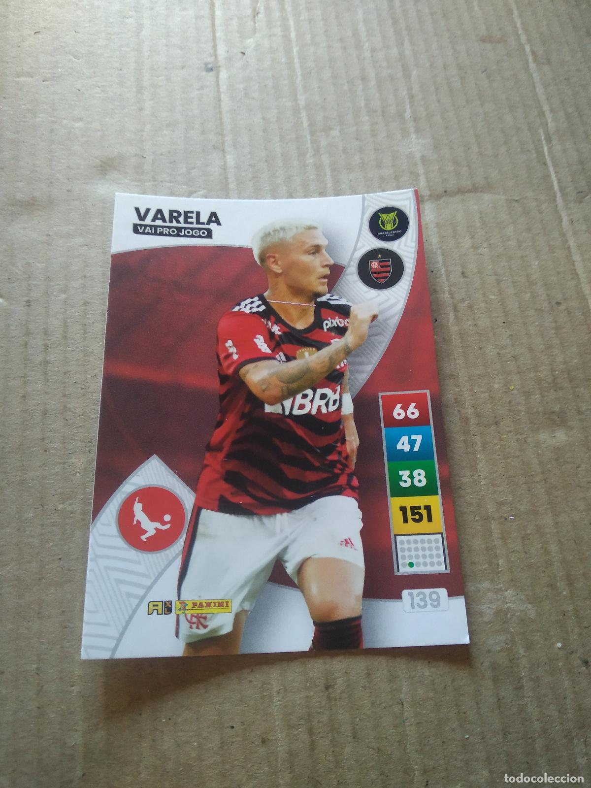 Cromos de F&uacute;tbol: 139 VARELA FLAMENGO CROMO FUTBOL PANINI ADRENALYN LIGA BRASIL 2023 BRASILEIRAO