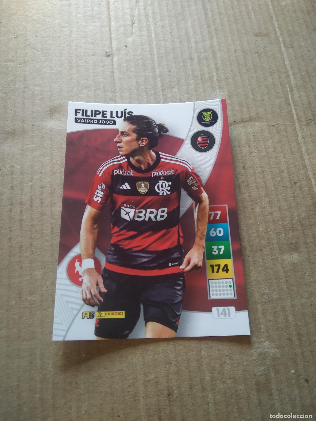 Cromos de F&uacute;tbol: 141 FILIPE LUIS FLAMENGO CROMO FUTBOL PANINI ADRENALYN LIGA BRASIL 2023 BRASILEIRAO
