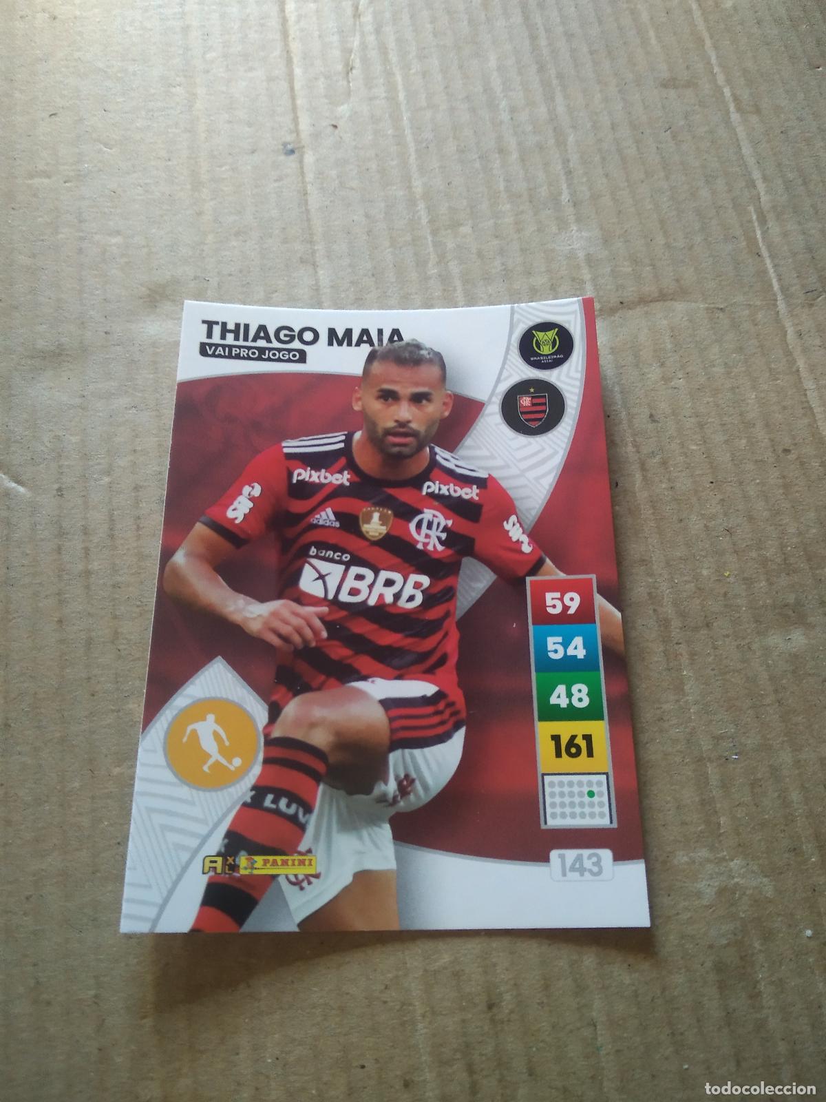 Cromos de F&uacute;tbol: 143 THIAGO MAIA FLAMENGO CROMO FUTBOL PANINI ADRENALYN LIGA BRASIL 2023 BRASILEIRAO