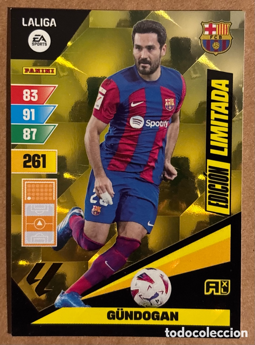 Cromos de F&uacute;tbol: GUNDOGAN (FC BARCELONA). CARTA EDICI&Oacute;N LIMITADA PANINI ADRENALYN XL LIGA 2023/24.