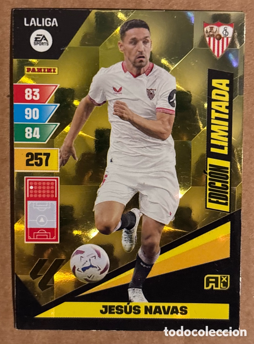 Cromos de F&uacute;tbol: JES&Uacute;S NAVAS (SEVILLA CF). CARTA EDICI&Oacute;N LIMITADA PANINI ADRENALYN XL LIGA 2023/24.