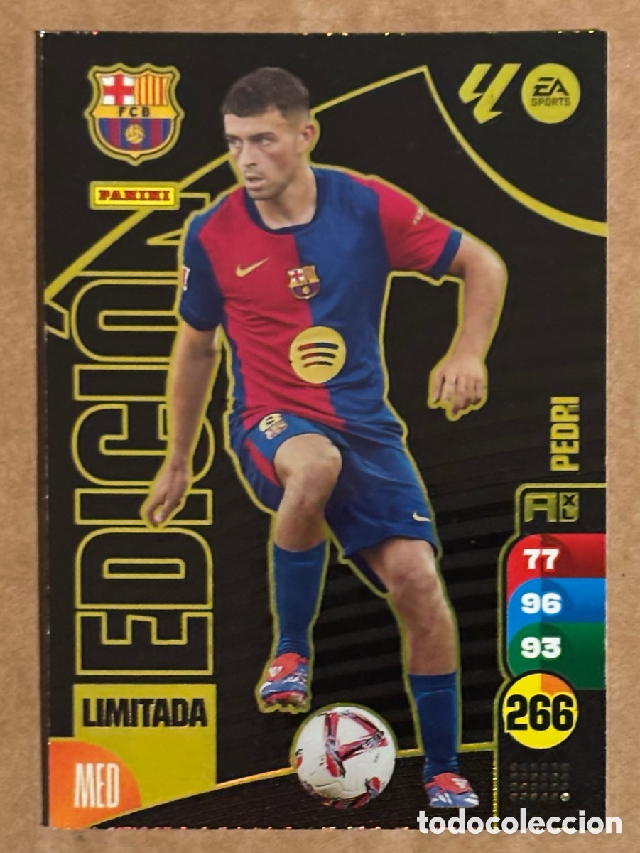 Cromos de F&uacute;tbol: PEDRI (FC BARCELONA). CARTA EDICI&Oacute;N LIMITADA PANINI ADRENALYN XL LIGA 2024/25.