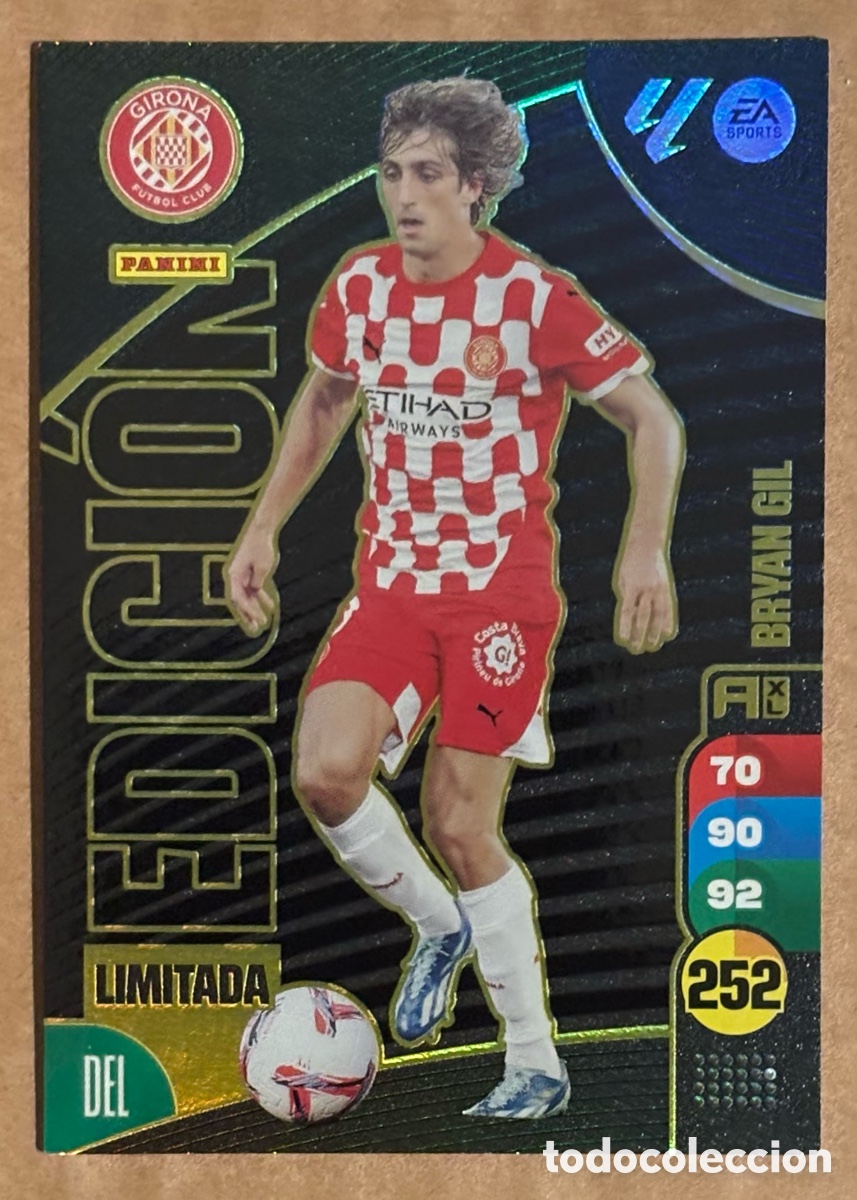 Cromos de F&uacute;tbol: BRYAN GIL (GIRONA). CARTA EDICI&Oacute;N LIMITADA PANINI ADRENALYN XL LIGA 2024/25.