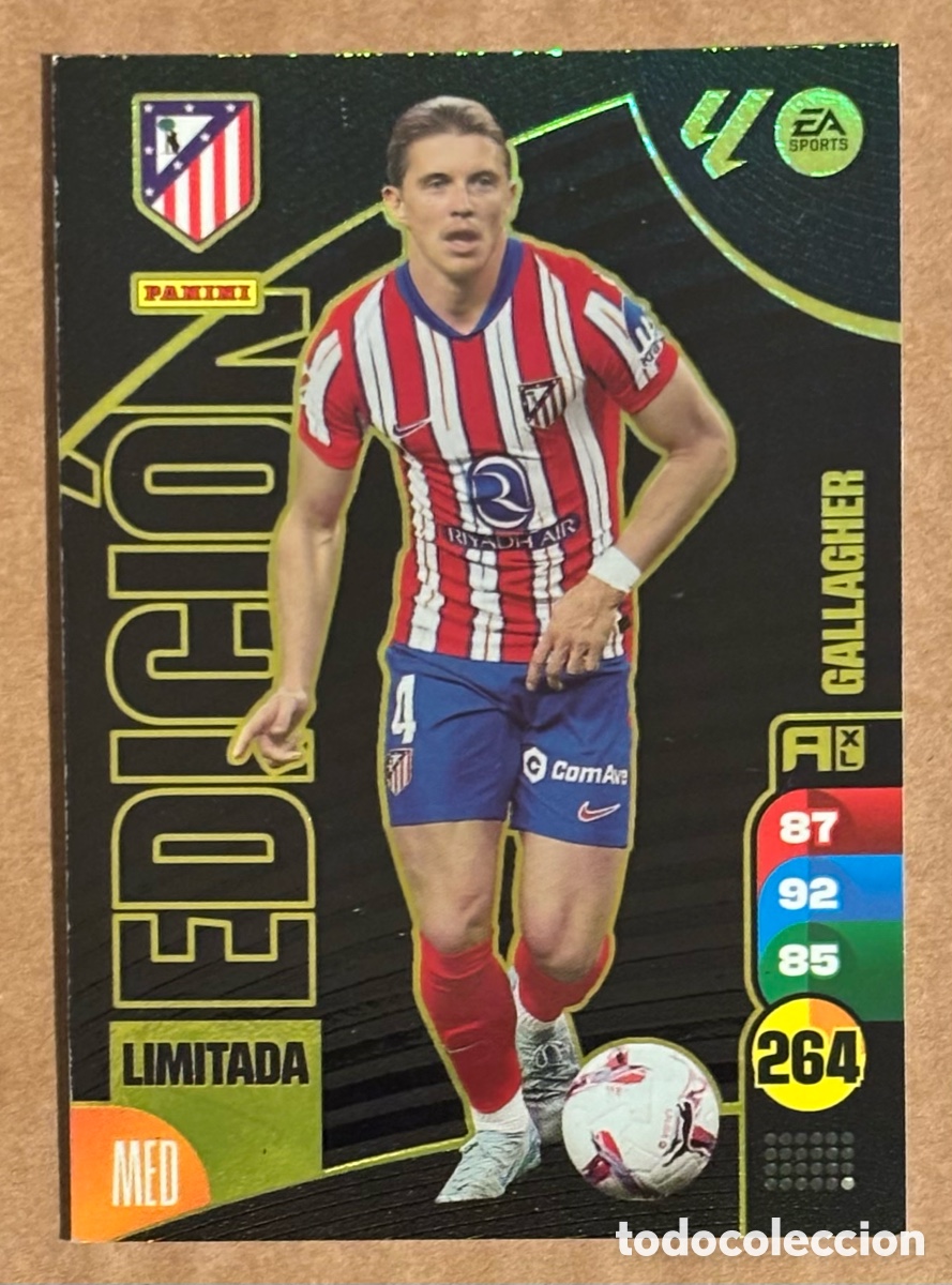 Cromos de F&uacute;tbol: GALLAGHER (ATL&Eacute;TICO MADRID). CARTA EDICI&Oacute;N LIMITADA PANINI ADRENALYN XL LIGA 2024/25.