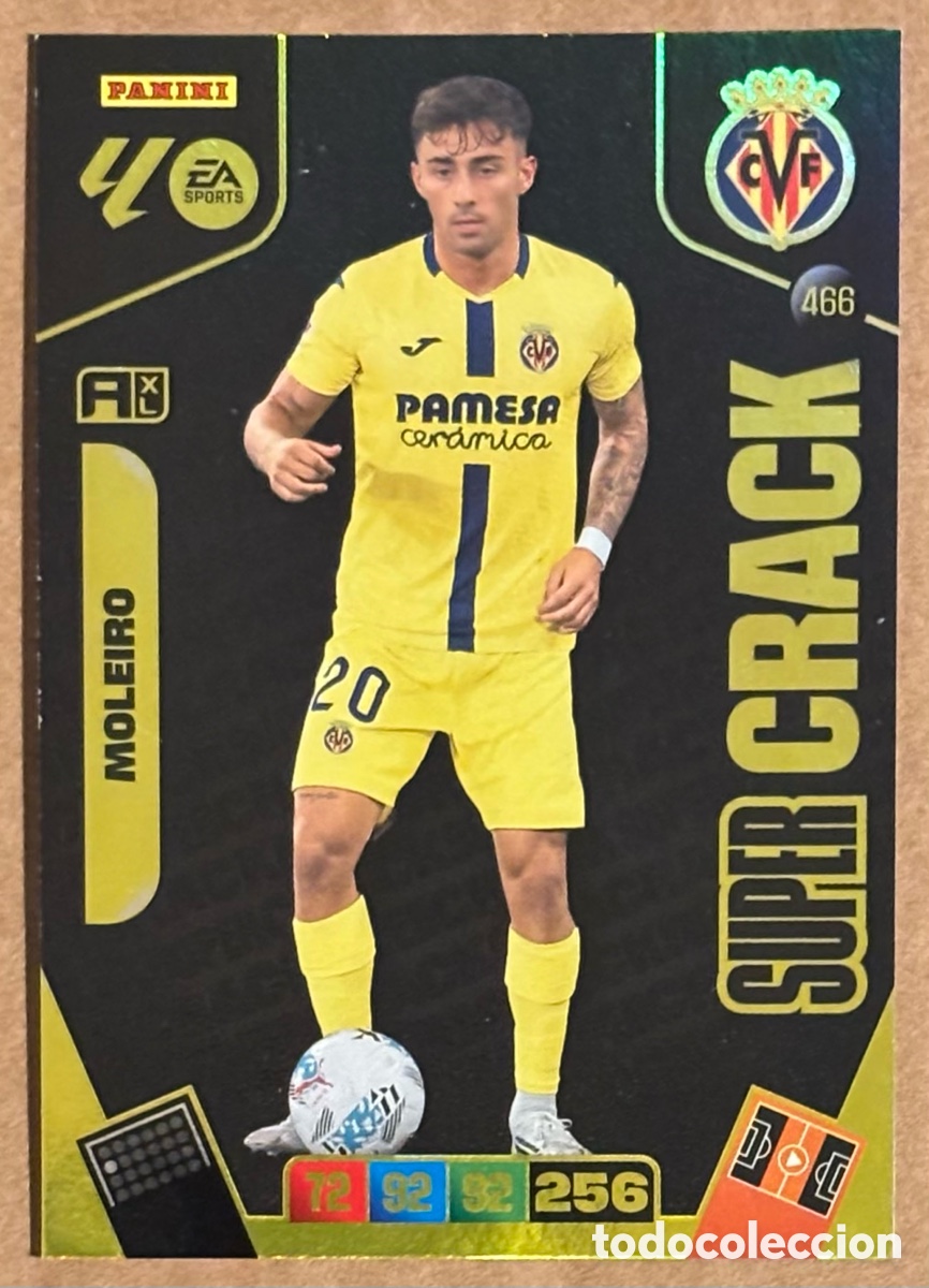 Cromos de F&uacute;tbol: MOLEIRO (VILLARREAL). CARTA S&Uacute;PER CRACK PANINI ADRENALYN XL LIGA 2025/26.