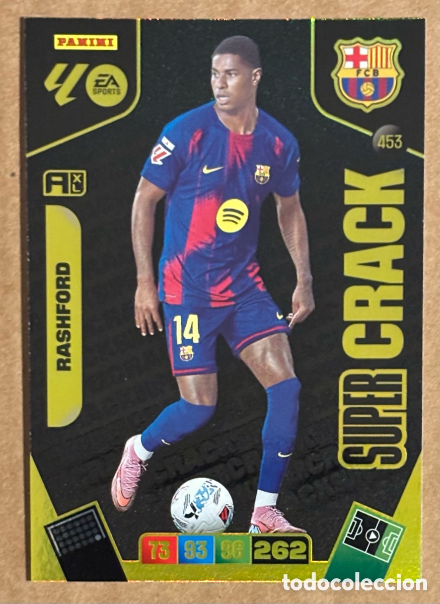 Cromos de F&uacute;tbol: RASHFORD (FC BARCELONA). CARTA S&Uacute;PER CRACK PANINI ADRENALYN XL LIGA 2025/26.