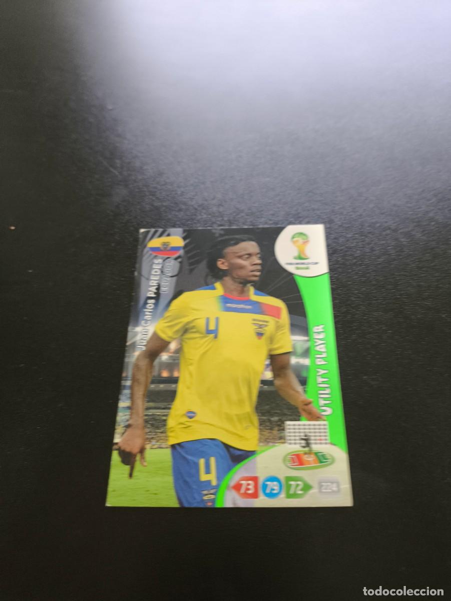 Football Stickers: Juan Carlos Paredes UTILITY ECUADOR PANINI ADRENALYN XL WORLD CUP MUNDIAL BRASIL 2014 NO LIGA ESTE