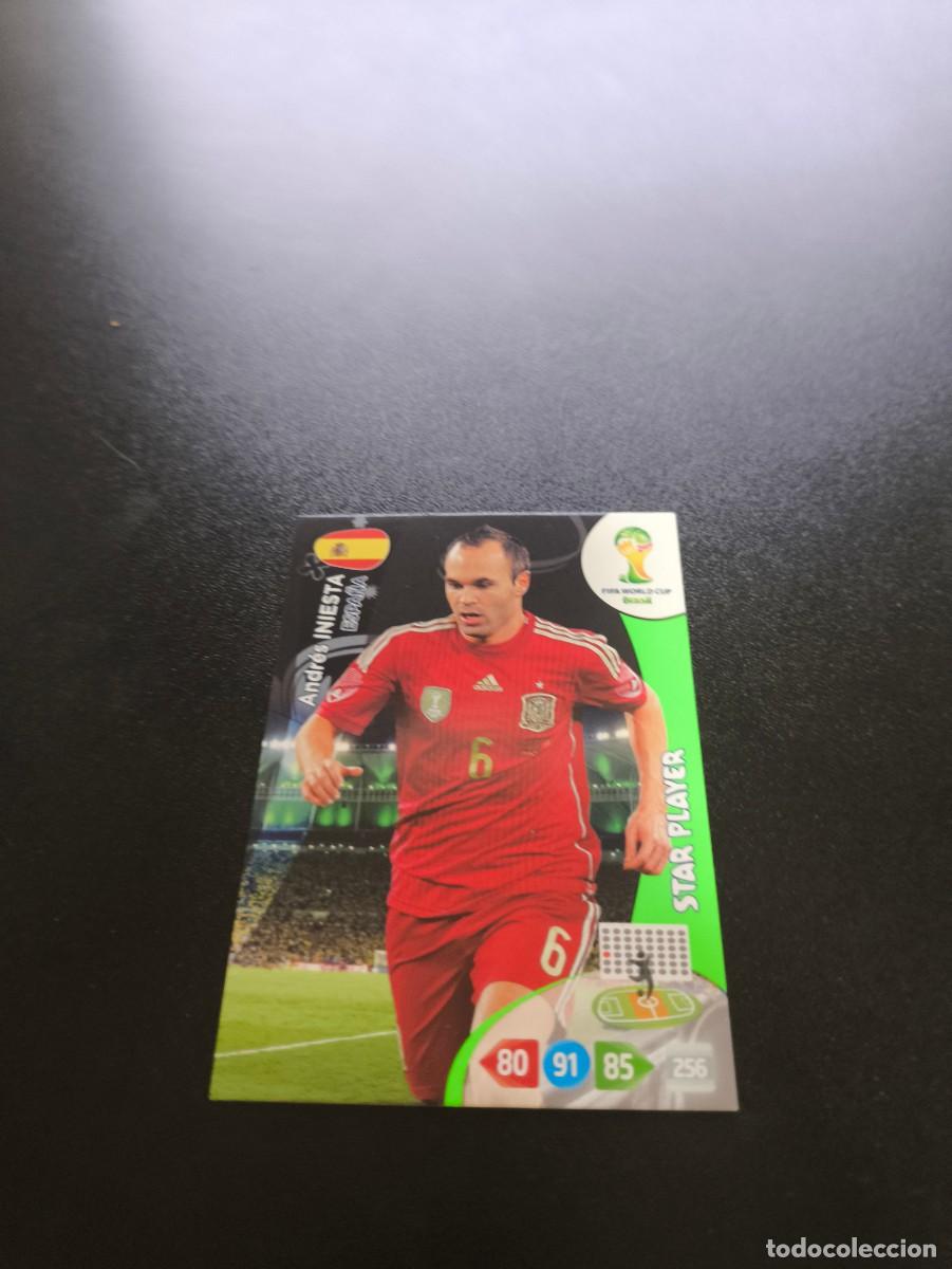 Cromos de F&uacute;tbol: Andr&eacute;s Iniesta STAR PLAYER ESPA&Ntilde;A PANINI ADRENALYN XL WORLD CUP MUNDIAL BRASIL 2014 NO LIGA ESTE