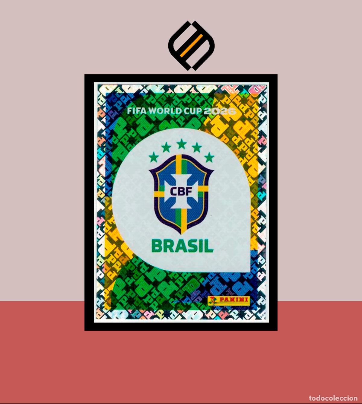 Cromos de F&uacute;tbol: PANINI FIFA CLUB WORLD CUP 2026 26 BRA 1 ESCUDO BRASIL BRAZIL STICKER MUNDIAL MEX CAN USA LIGA