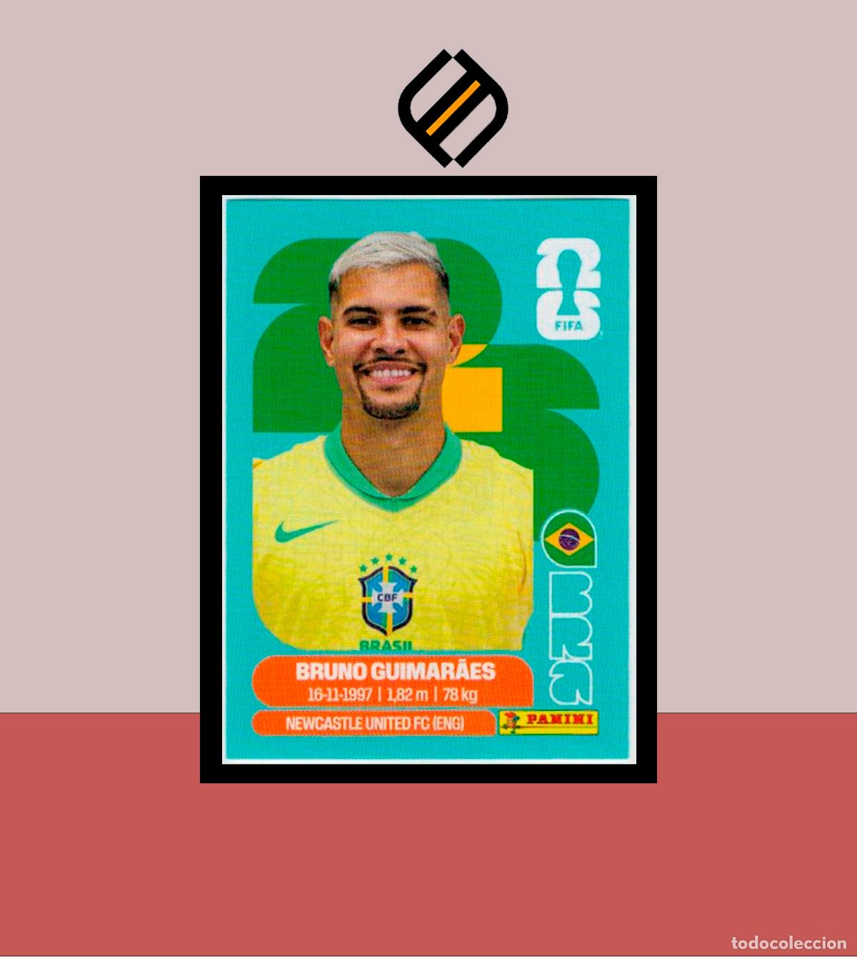 Cromos de F&uacute;tbol: PANINI FIFA CLUB WORLD CUP 2026 26 BRA 11 BRUNO GUIMARAES BRASIL STICKER MUNDIAL MEX CAN USA LIGA