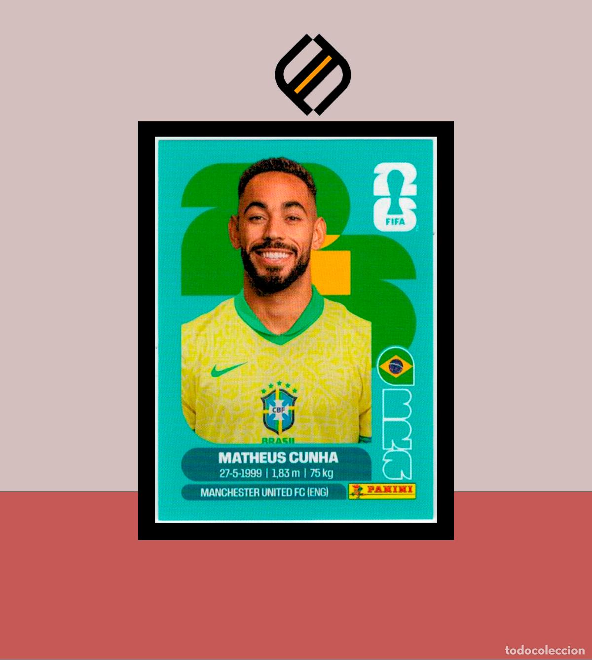 Cromos de F&uacute;tbol: PANINI FIFA CLUB WORLD CUP 2026 26 BRA 17 MATHEUS CUNHA BRASIL STICKER MUNDIAL MEX CAN USA LIGA