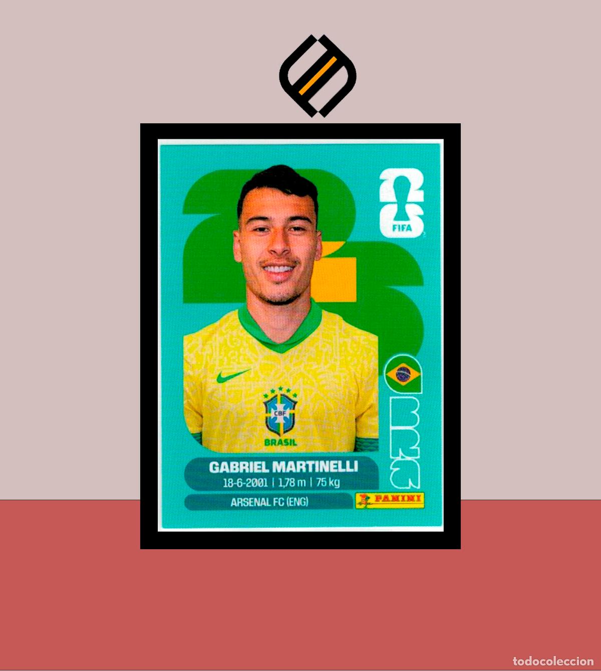 Cromos de F&uacute;tbol: PANINI FIFA CLUB WORLD CUP 2026 26 BRA 18 GABRIEL MARTINELLI BRASIL STICKER MUNDIAL MEX CAN USA LIGA