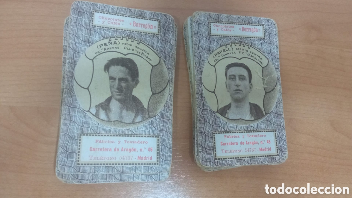 Cromos de F&uacute;tbol: COLECCI&Oacute;N DE 32 NAIPES FUTBOL CHOCOLATES CAF&Eacute;S BORREGON.