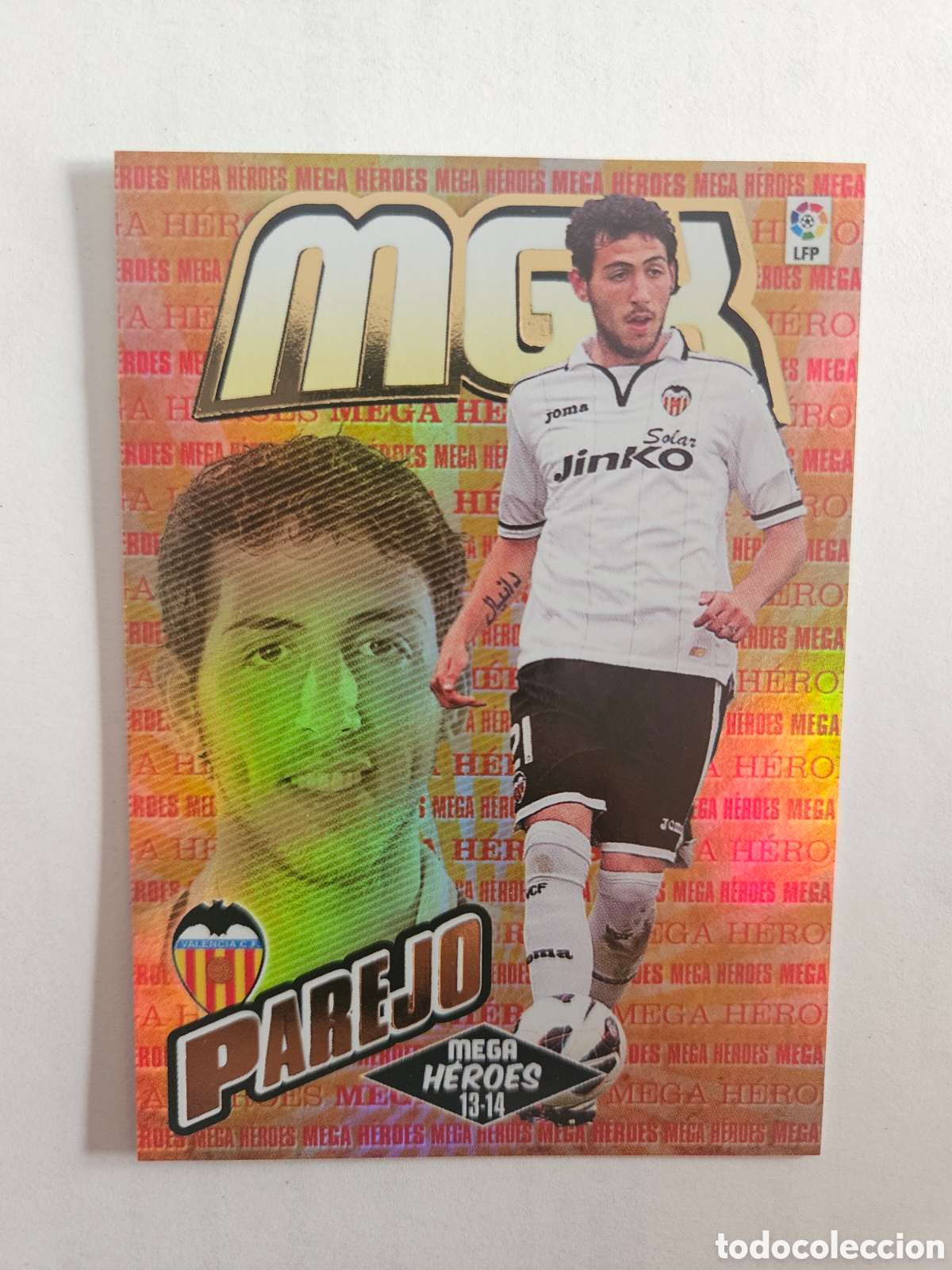 Cromos de F&uacute;tbol: 374 PAREJO VALENCIA H&Eacute;ROES MEGACRACKS PANINI ALBUM LIGA 2013 2014 13 14