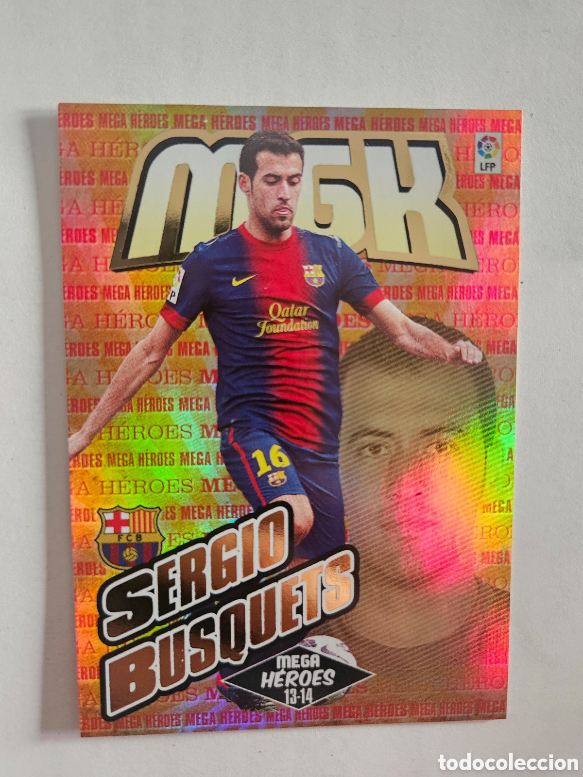 Cromos de F&uacute;tbol: 378 SERGIO BUSQUETS FC BARCELONA MEGA HEROES FICHAS ALBUM MEGACRACKS 2013 2014 13 14
