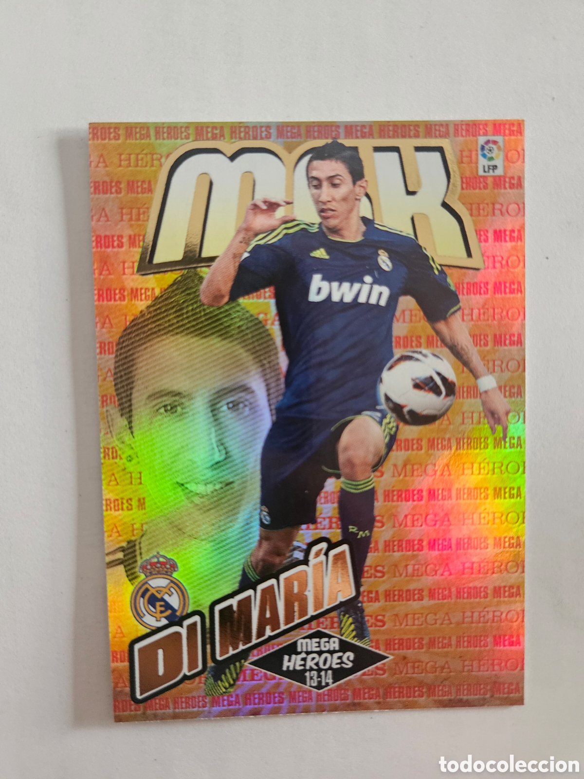 Cartes &agrave; collectionner de Football: 394 DI MAR&Iacute;A REAL MADRID H&Eacute;ROES MEGACRACKS PANINI ALBUM LIGA 2013 2014 13 14