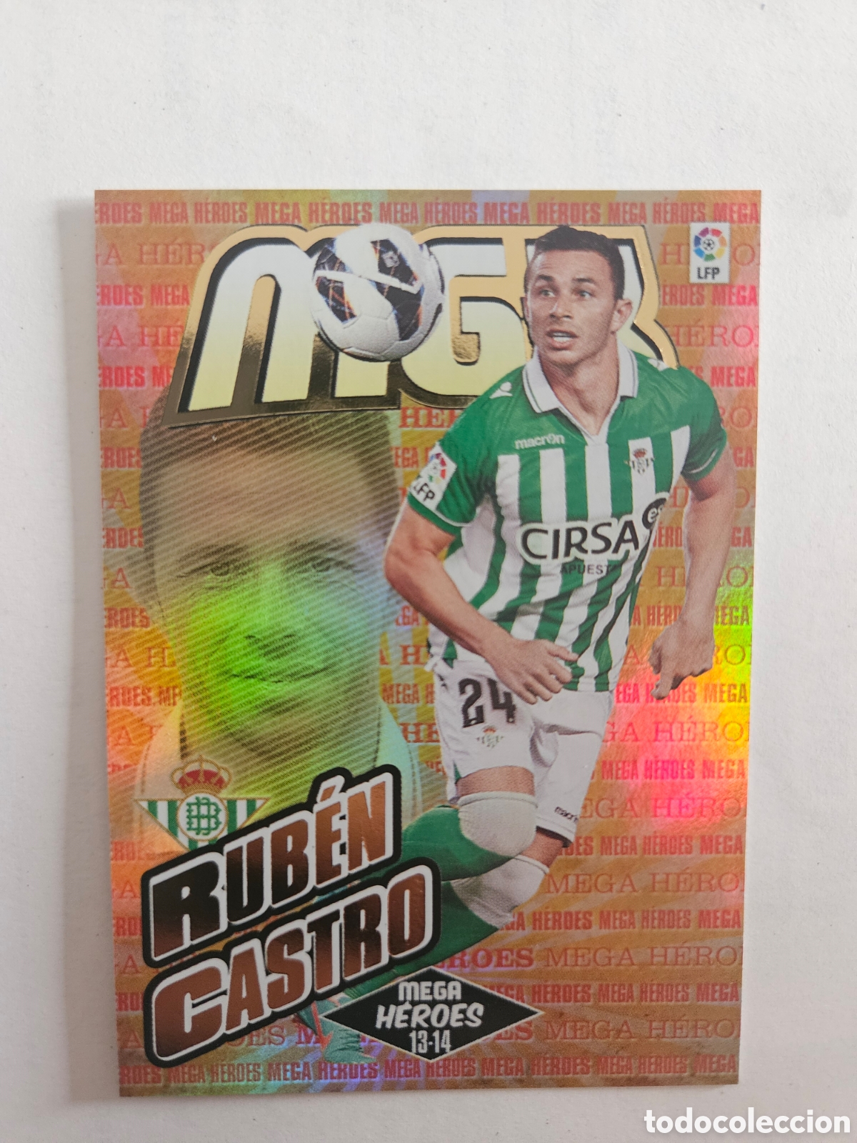 Cromos de Futebol: 395 RUBEN CASTRO BETIS H&Eacute;ROES MEGACRACKS PANINI ALBUM LIGA 2013 2014 13 14