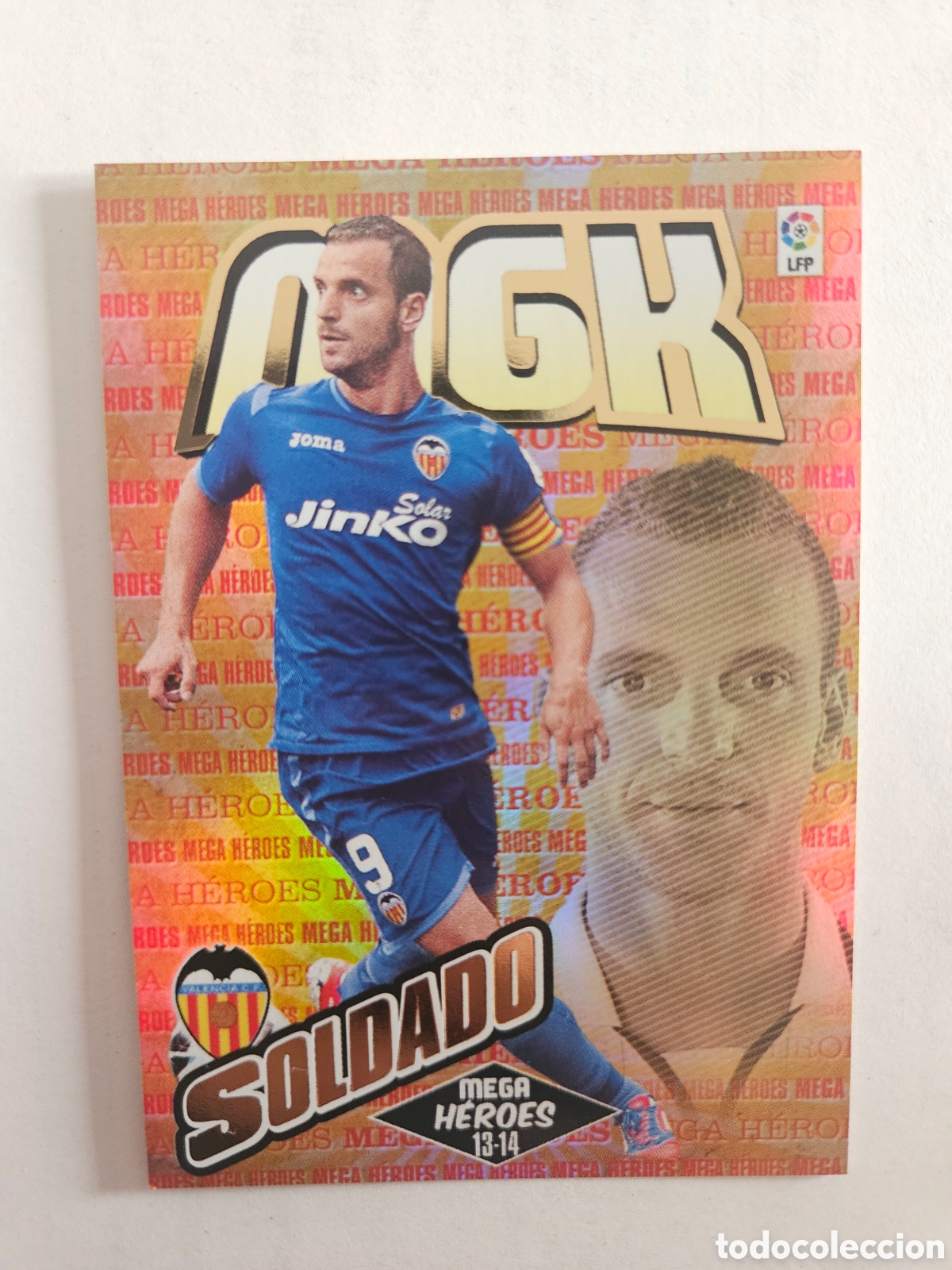 Cromos de F&uacute;tbol: 403 SOLDADO VALENCIA BAJA H&Eacute;ROES MEGACRACKS PANINI ALBUM LIGA 2013 2014 13 14