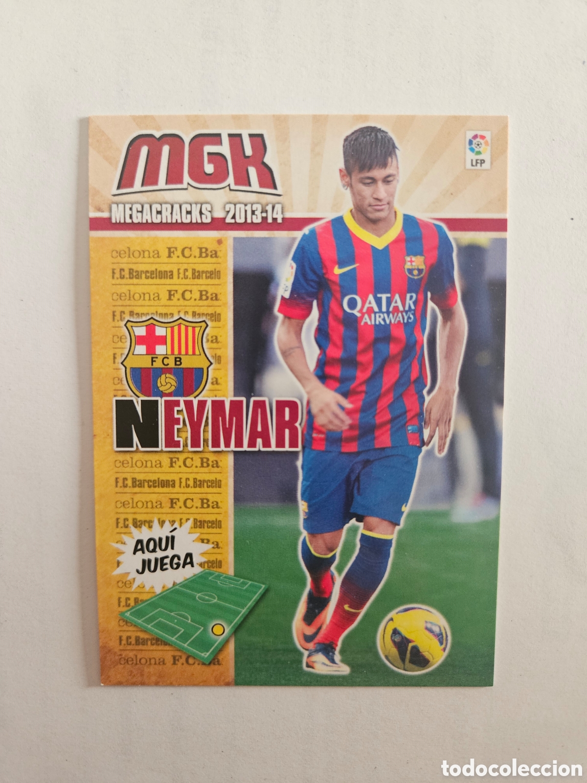 Cromos de F&uacute;tbol: NEYMAR NUEVO FICHAJE 437 (BARCELONA) PANINI MEGACRACKS 2013-2014 13 14 CROMO