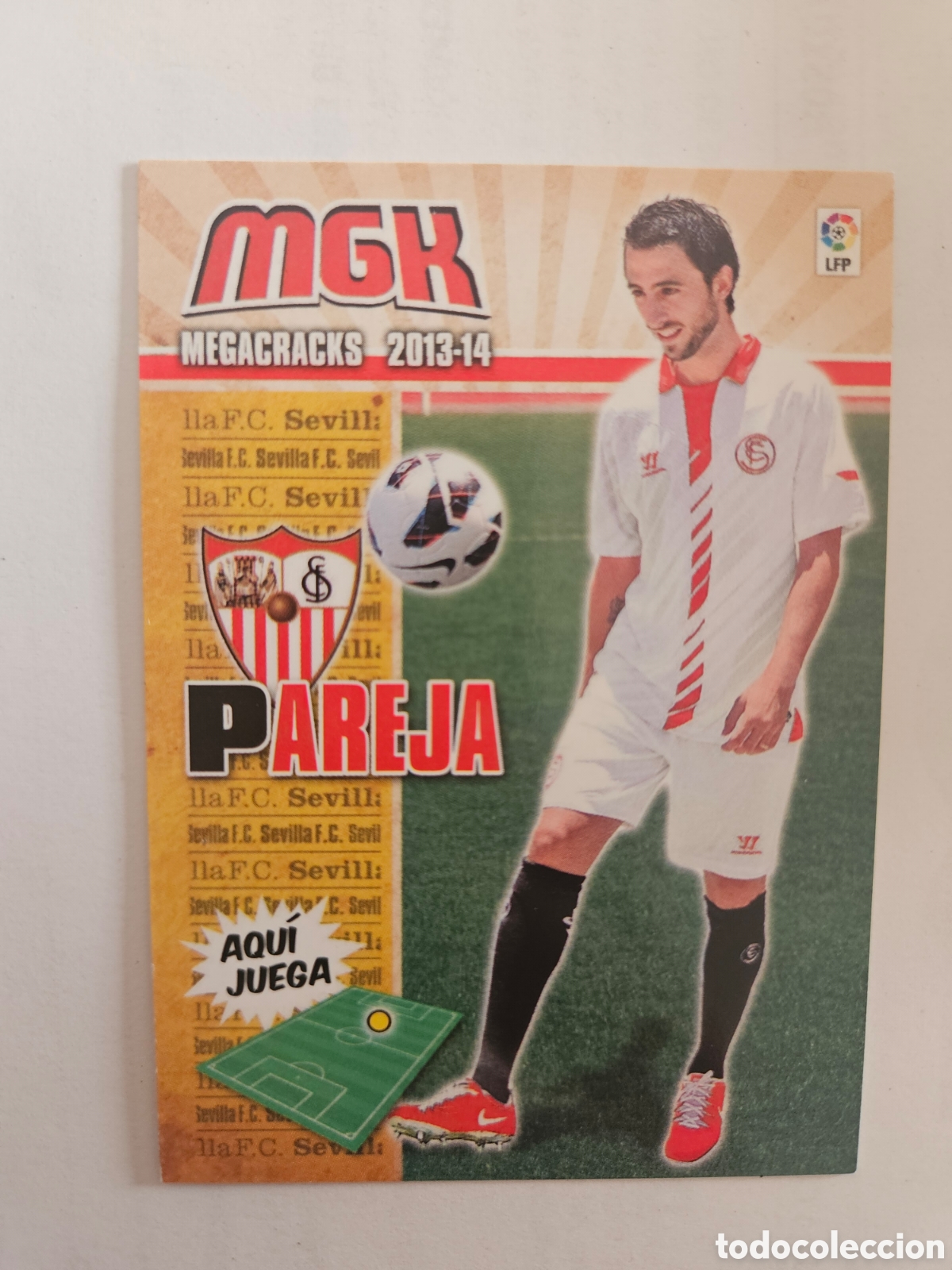 Cromos de F&uacute;tbol: 445 PAREJA SEVILLA FC FICHAJE FICHAS ALBUM MEGACRACKS 2013 2014 13 14