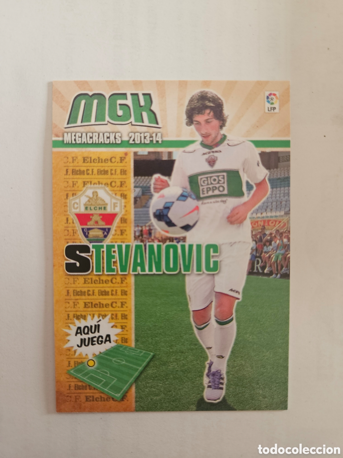Cromos de F&uacute;tbol: CROMO FUTBOL MEGACRACKS LIGA 13 14 PANINI 2013 2014 MEGA CRACKS ELCHE CF 447 STEVANOVIC FICHAJE