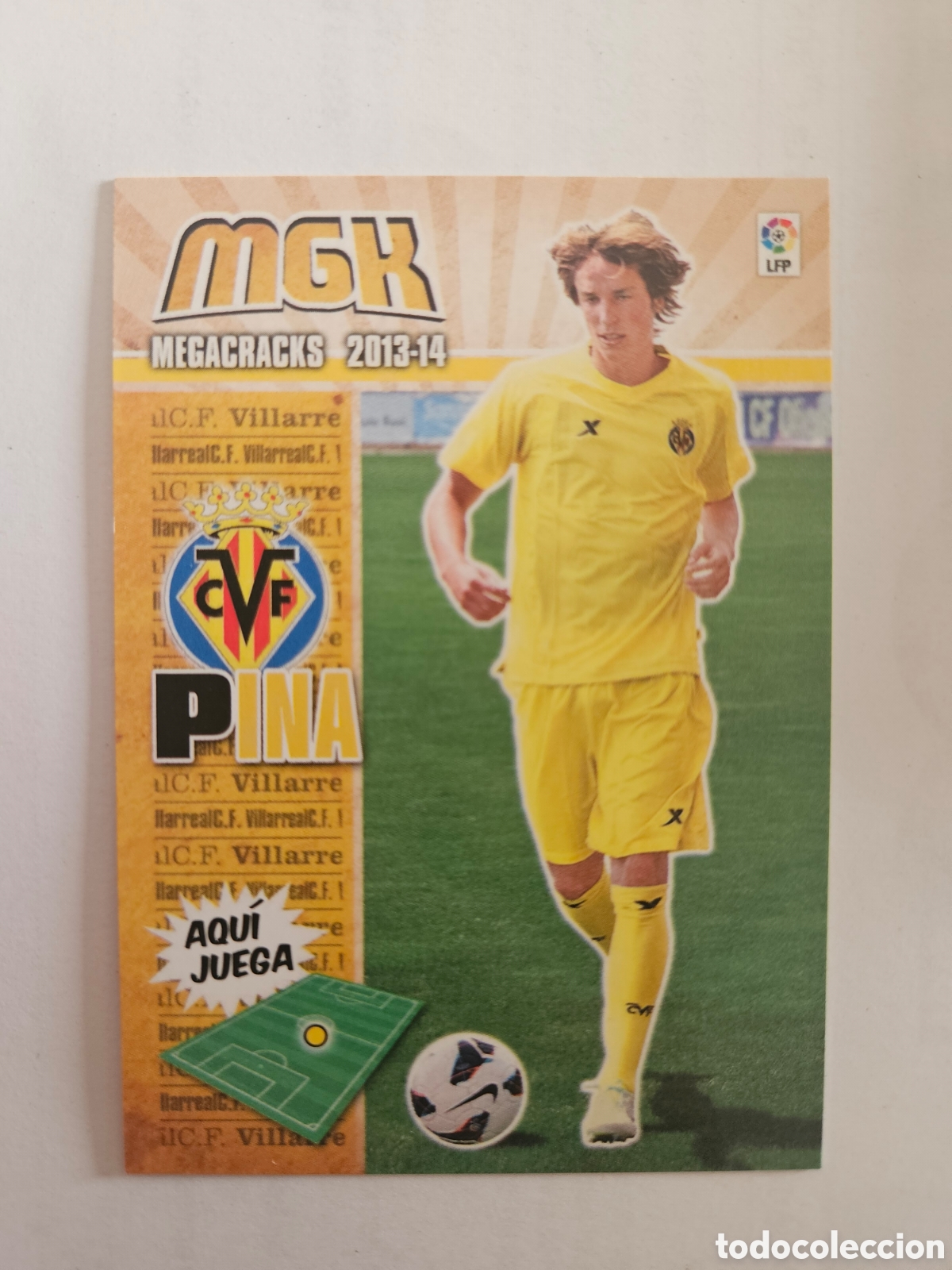 Cromos de F&uacute;tbol: 452 PINA VILLARREAL NUEVO FICHAJE MEGACRACKS PANINI ALBUM LIGA 2013 2014 13 14