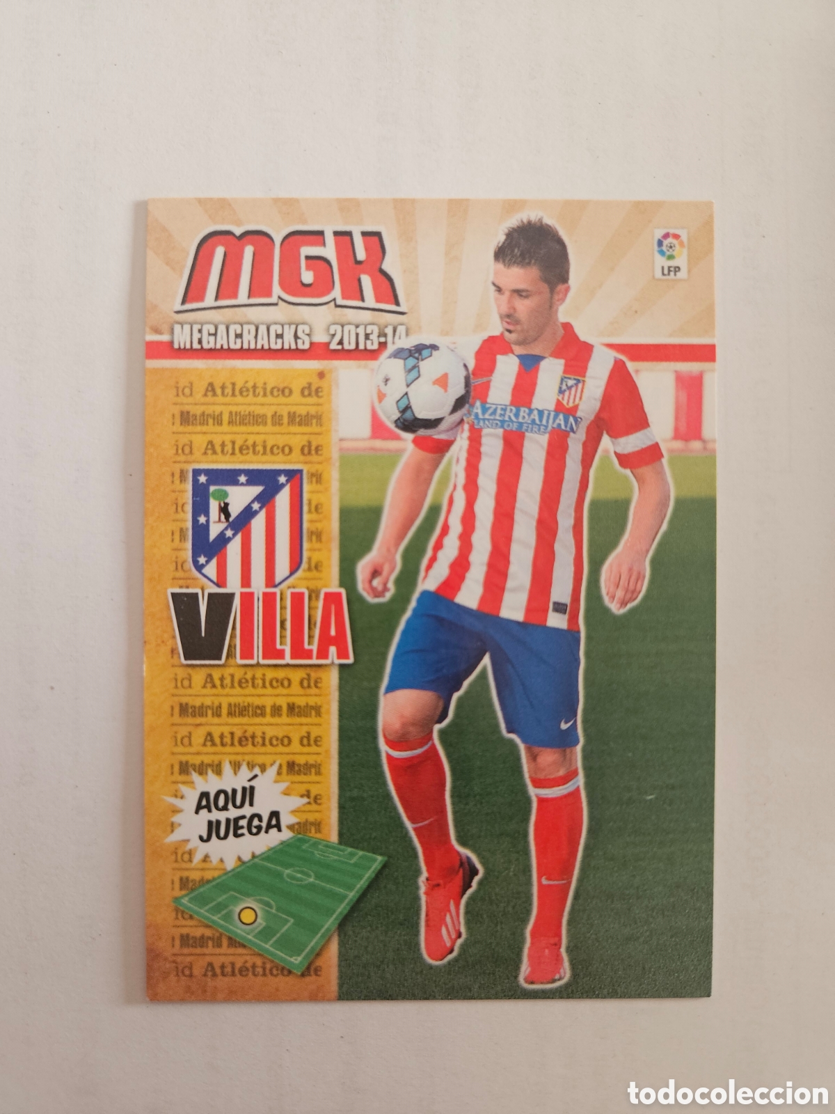 Fu&szlig;ball-Sticker: Megacracks 2013 2014 13 14 panini Villa fichaje n&deg; 456 Atl&eacute;tico Madrid