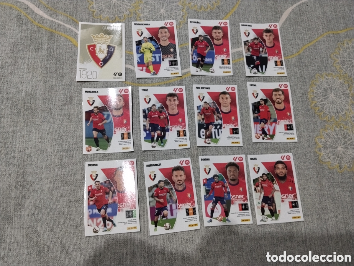 Cromos de F&uacute;tbol: LA LIGA STARS 2025-26 ( 12 CROMOS SIN PEGAR CA OSASUNA ) PUBLICADO EN BRASIL ( LIGA ESPA&Ntilde;OLA )