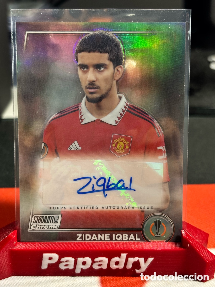 Cromos de f&uacute;tbol: Zidane Iqbal autograph card Man United - Topps Stadium Chrome 2022/23