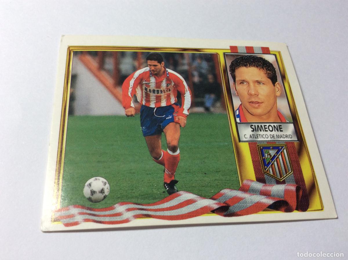 Cromos de F&uacute;tbol: Simeone Atl&eacute;tico Madrid Este 95 96 1995 1996