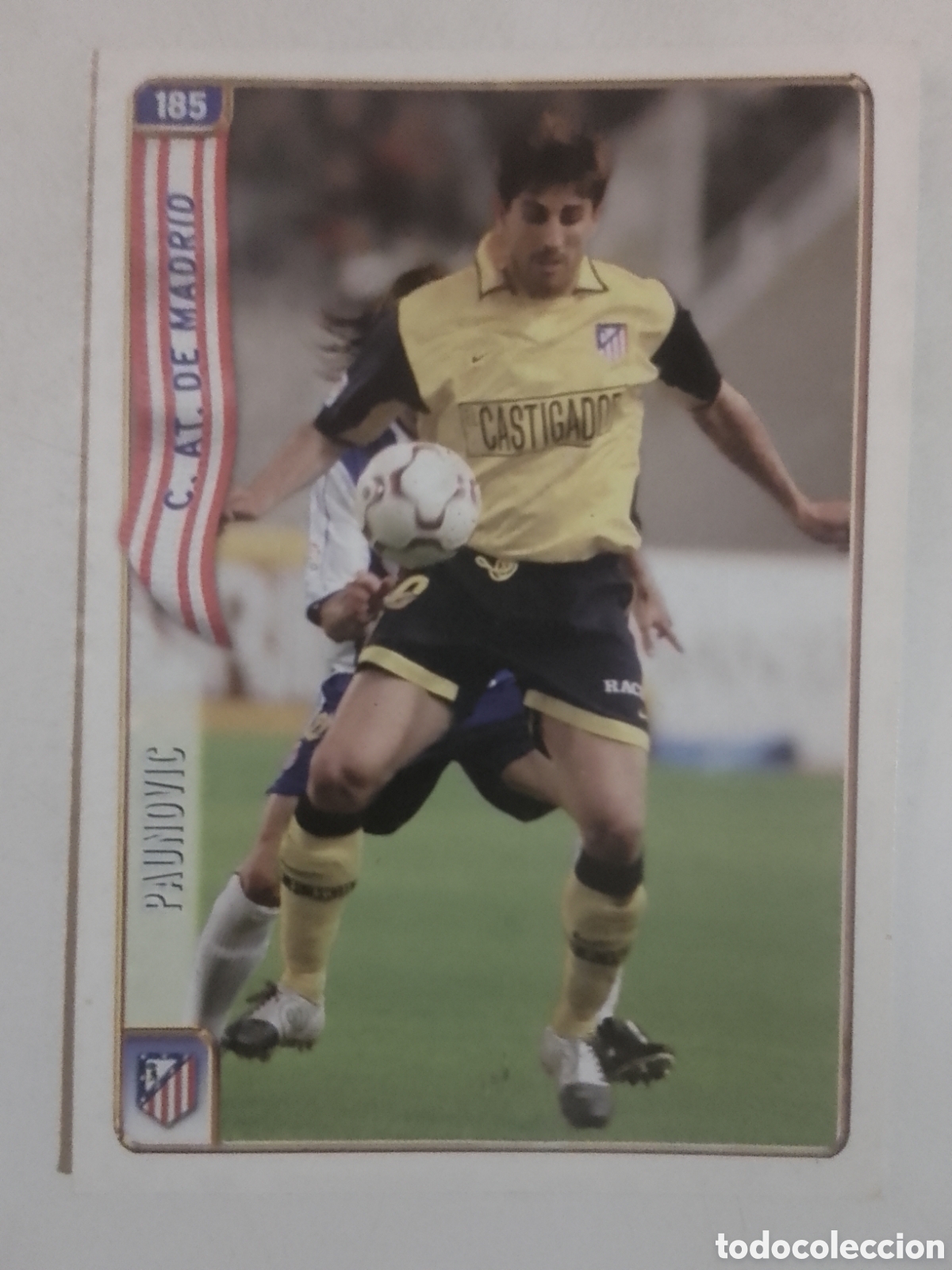 Fu&szlig;ball-Sticker: Mundicromo 2005 n&deg; 185 Paunovic &bull; Atl&eacute;tico de Madrid.