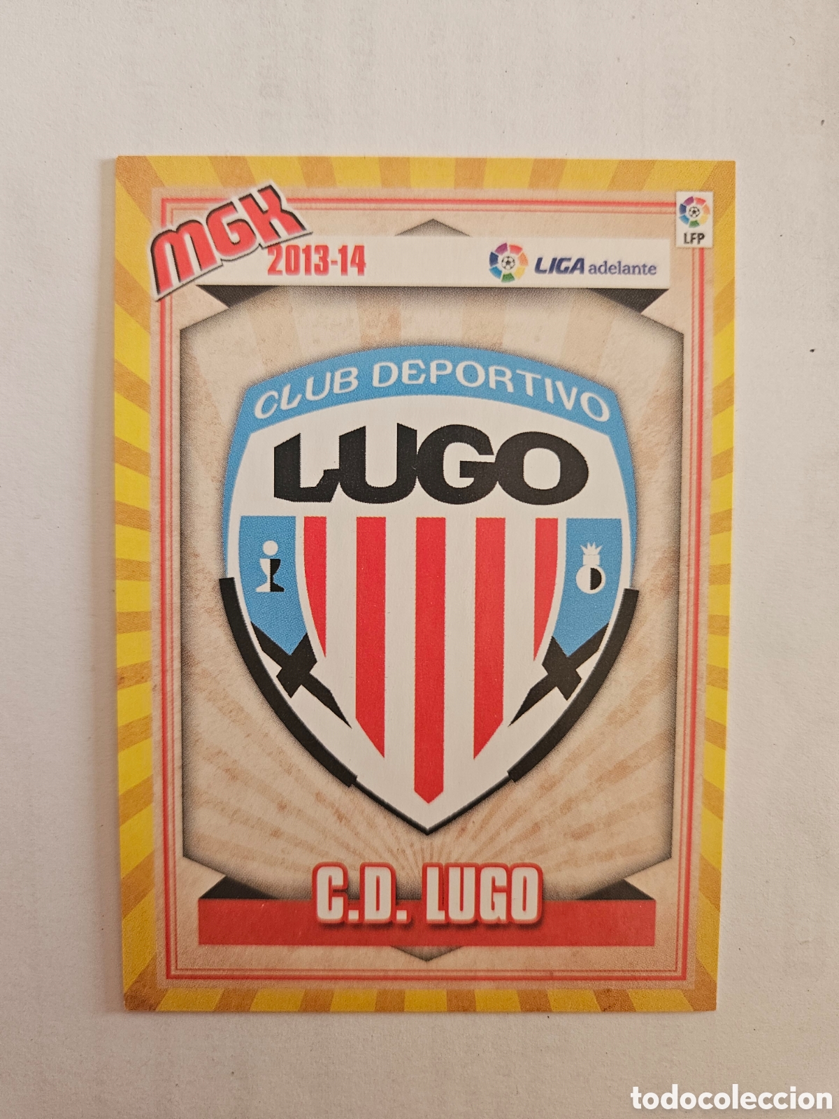 Cromos de F&uacute;tbol: CROMO MEGACRACKS LIGA 2013-2014 PANINI MGK 13-14: N&ordm; 425 - ESCUDO LIGA ADELANTE: LUGO