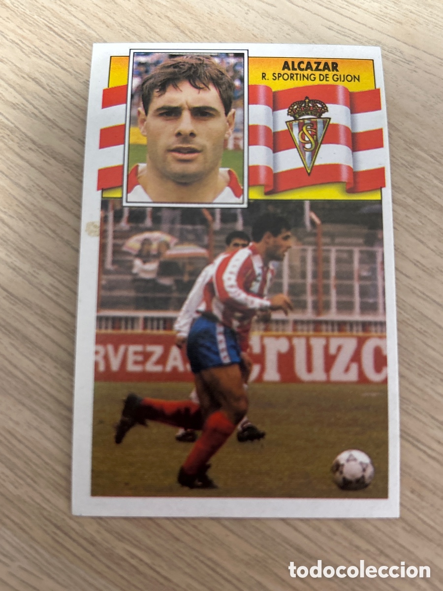 Figurine di Calcio: ALCAZAR SPORTING GIJON LIGA ESTE 1990 1991 90 91 NUNCA PEGADO SIN PEGAR