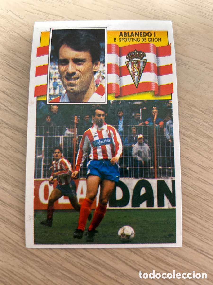 Figurine di Calcio: ABLANEDO I SPORTING GIJON LIGA ESTE 1990 1991 90 91 NUNCA PEGADO SIN PEGAR