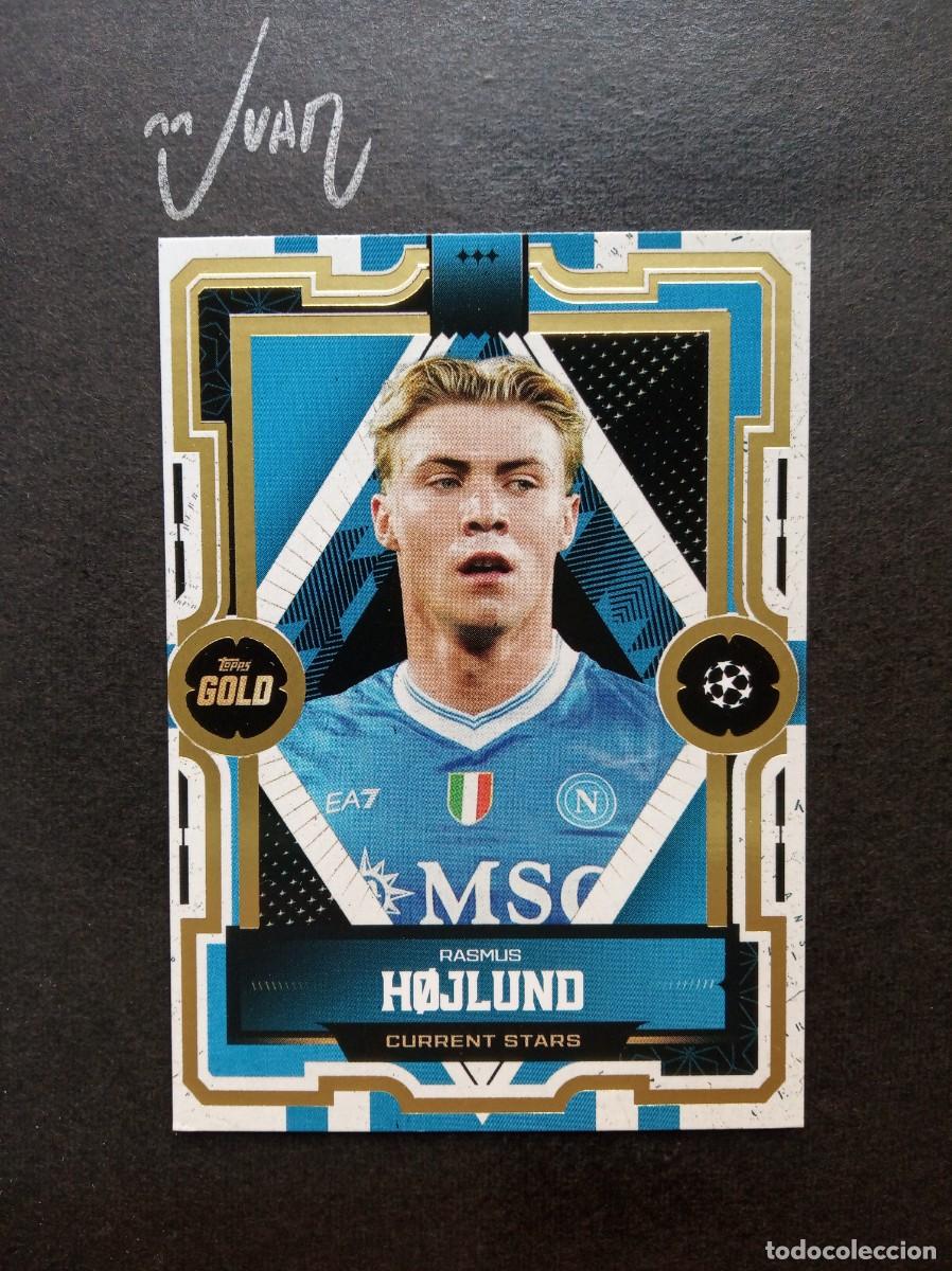 Figurine di Calcio: CURRENT STARS HOJLUND NAPOLES DINAMARCA MUNDIAL 2026 ⚽ TOPPS &reg; GOLD UCC UEFA 2025 2026 25 26