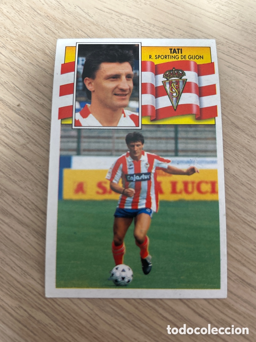 Figurine di Calcio: TATI SPORTING GIJON LIGA ESTE 1990 1991 90 91 NUNCA PEGADO SIN PEGAR