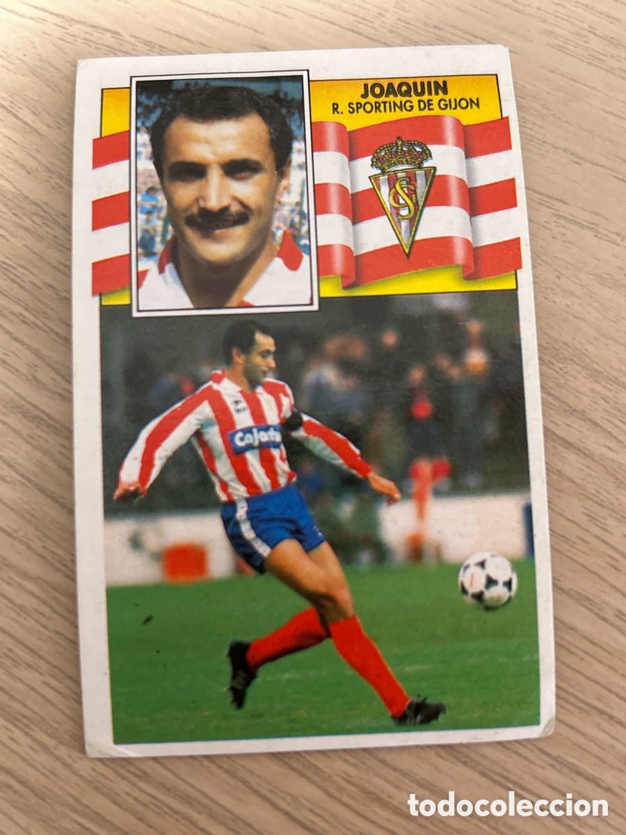 Figurine di Calcio: JOAQUIN SPORTING GIJON LIGA ESTE 1990 1991 90 91 NUNCA PEGADO SIN PEGAR