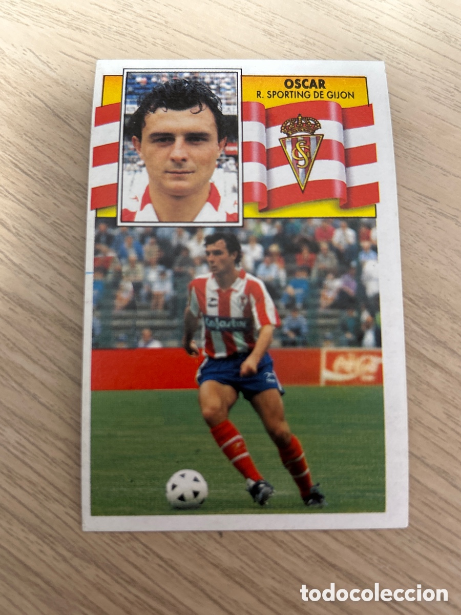 Figurine di Calcio: OSCAR SPORTING GIJON LIGA ESTE 1990 1991 90 91 NUNCA PEGADO SIN PEGAR