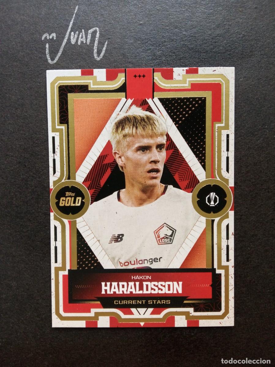 Figurine di Calcio: CURRENT STARS HARALDSSON LOSC LILLE DINAMARCA MUNDIAL 2026 ⚽ TOPPS &reg; GOLD UCC UEFA 2025 2026 25 26