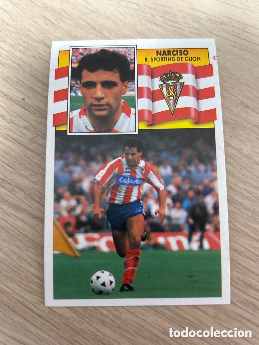 Cromos de Futebol: NARCISO SPORTING GIJON LIGA ESTE 1990 1991 90 91 NUNCA PEGADO SIN PEGAR
