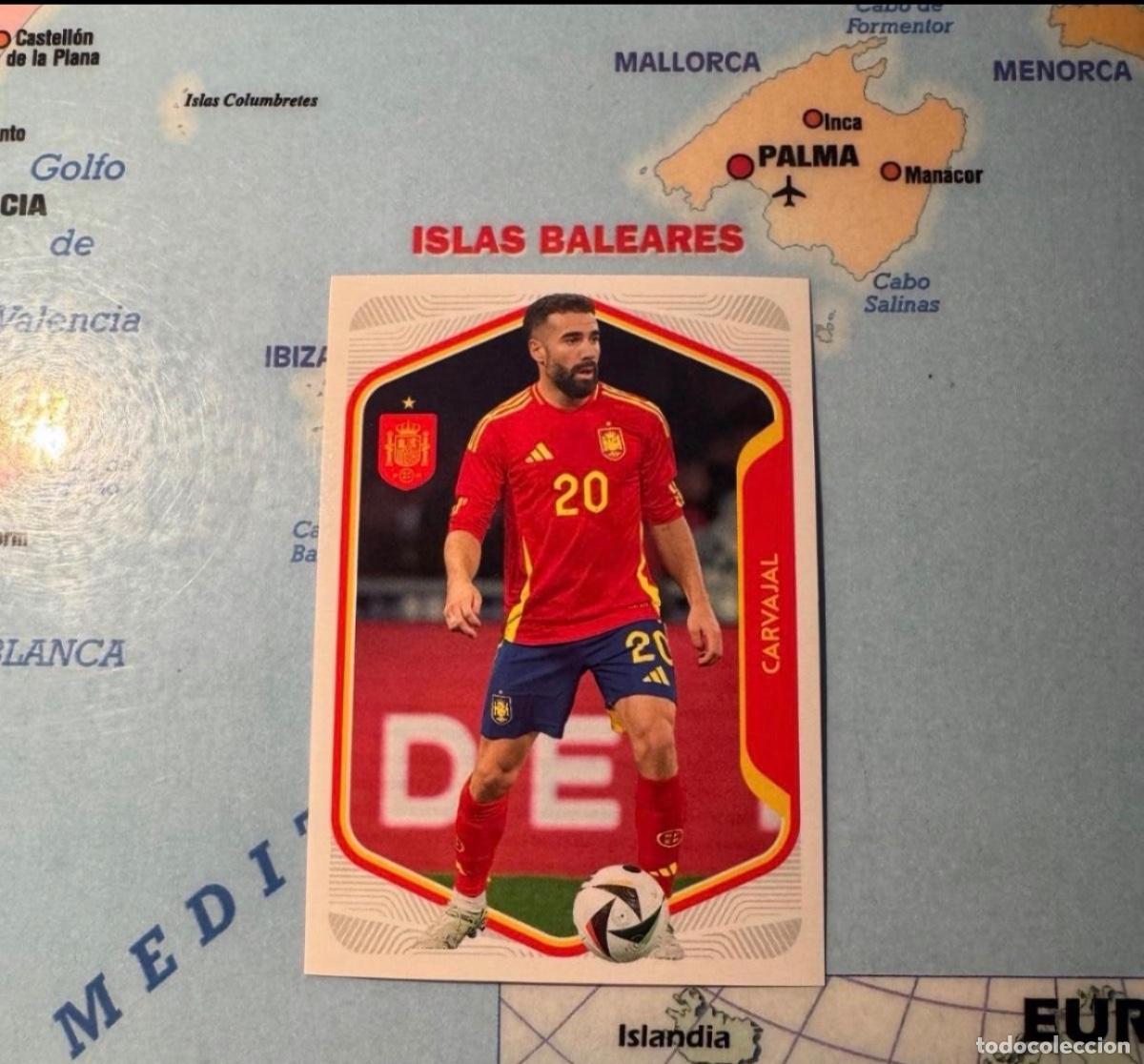 Cromos de F&uacute;tbol: Carvajal n&uacute;mero 16 la selecci&oacute;n espa&ntilde;ola &ldquo;Espa&ntilde;a 2026&rdquo; del Carrefour 2026