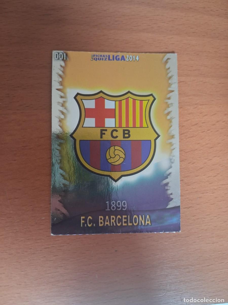 Cromos de F&uacute;tbol: Mundicromo Official Quiz Game Collection 2013 2014 FC Barcelona 1 Escudo