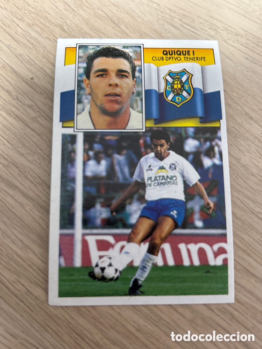 Cromos de f&uacute;tbol: QUIQUE I TENERIFE LIGA ESTE 1990 1991 90 91 NUNCA PEGADO SIN PEGAR