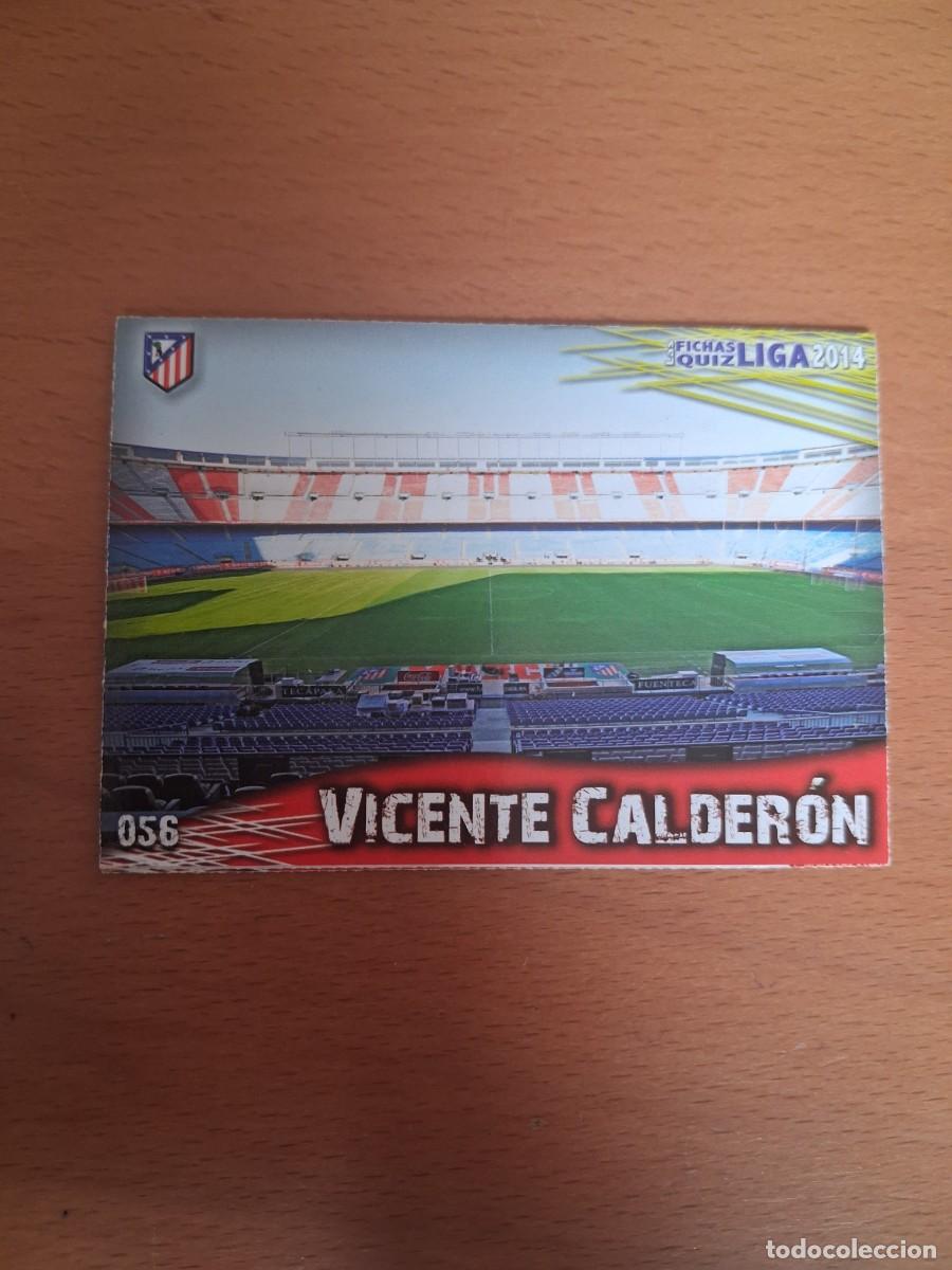 Cromos de f&uacute;tbol: Mundicromo Official Quiz Game Collection 2013 2014 Atletico de Madrid 56 Estadio Vicente Calderon