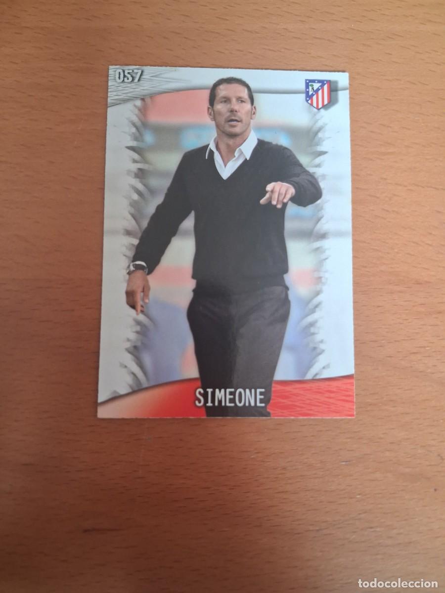 Cromos de f&uacute;tbol: Mundicromo Official Quiz Game Collection 2013 2014 Atletico de Madrid 57 Simeone