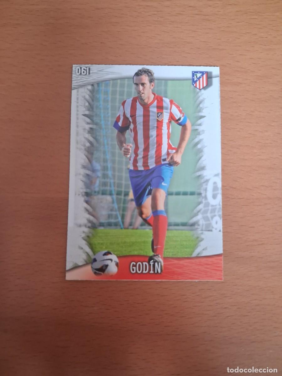 Cromos de f&uacute;tbol: Mundicromo Official Quiz Game Collection 2013 2014 Atletico de Madrid 61 Godin