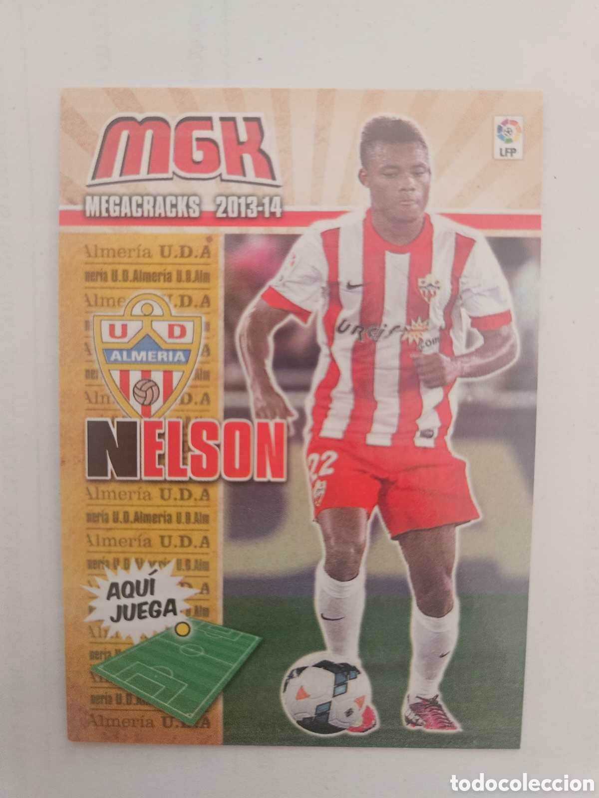 Fu&szlig;ball-Sticker: Megacracks 2013 2014 13 14 panini Nelson fichaje n&deg; 3 bis Almeria