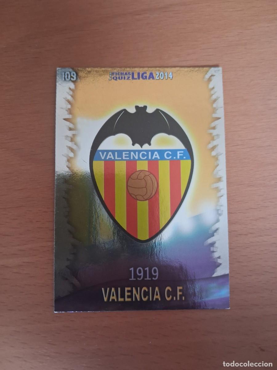 Fu&szlig;ball-Sticker: Mundicromo Official Quiz Game Collection 2013 2014 Valencia CF 109 Escudo